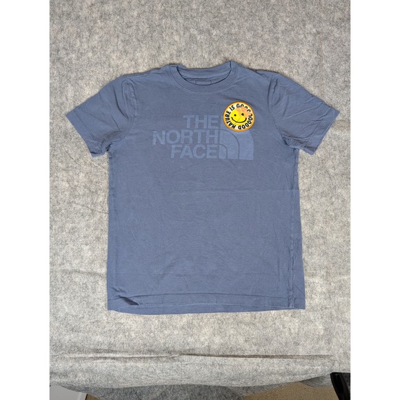 The North Face Womens T Shirt Nature is Good Graphic Top‎ Blue S - Picture 2 of 7